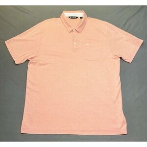Travis Mathew Polo T Shirt Men's Size XL Orange Short Sleeve Top
